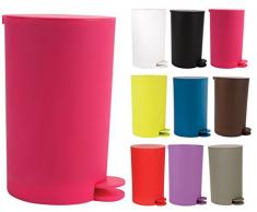 MSV Kosmetikeimer Osaki Mülleimer Treteimer Abfalleimer - 3 Liter - mit Herausnehmbaren Inneneimer - Pink