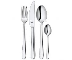 Silit Midi Besteckset, 6 Personen, 24-teilig, Monobloc-Messer, Crominox Edelstahl poliert, glänzend, spülmaschinengeeignet