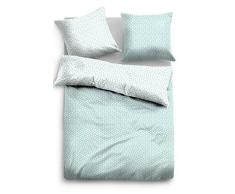 TOM TAILOR 0069903 Satin Bettwäsche Garnitur mit Kopfkissenbezug (Baumwolle) 1x 155x220 cm + 1x 80x80 cm, minz