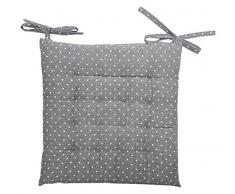 Soleil d Ocre 005681 Emilie Stuhlkissen Baumwolle grau 40 x 5 x 40 cm