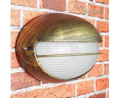 Rustikale Wegbeleuchtung Garten Gold Antik wetterfest E27 Glas Maritimer Stil Wandlampe Außen Haus Tür