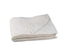 Relaxdays Kuscheldecke extragroß aus Polyester, Fleece, bei 30°C waschbar, HBT: 1 x 200 x 220 cm, champagner