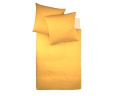 Fleuresse Interlock Jersey Bettwäsche colours Uni, gelb, 135 cm x 200 cm