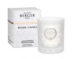 LAMPE BERGER Clarity Duftkerze Edle Jasmin, Glas, weiß, 180 g