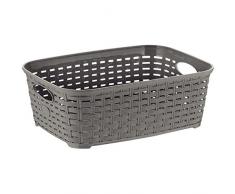 kela Korb Rio aus Kunststoff in grau, Plastik, 25.5 x 18.5 x 9 cm