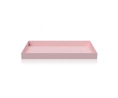 Cooee Design Tray Tablett, Edelstahl, Dusty Pink, L : 24.5, B: 17.5, H: 2 cm