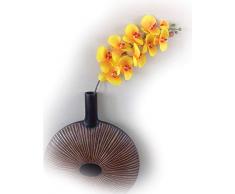 GMMH Orchideenzweig 107 cm XXL orange Seidenblumen Kunstblumen künstliche Orchidee wie echt
