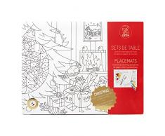 Omy OMY-SET10 Tischsets zum Ausmalen, Weiß, 30 x 40 cm