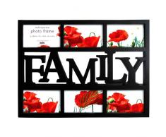 Innova PI01632 Maggiore Bilderrahmen für 6 Bilder, Kunstharz, 47,8 x 37,5 x 1,7 cm, Schwarz