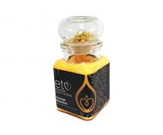 Essential-Kerze, Sojawachs, natürlich, Orange Blossom Duftkerze im Glas, Duft Orange