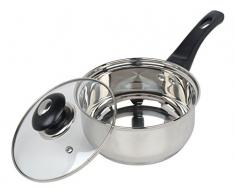 Supreme Vision Sauce Pfanne mit Glas Deckel, Edelstahl, 18 cm