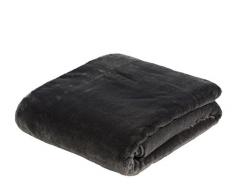 Gözze Premium Cashmere-Feeling Wohn- und Kuscheldecke, 180 x 220 cm, Anthrazit, 40128-91-180220
