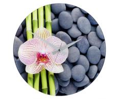 WENKO 21359100 Wanduhr Spa, Gehärtetes Glas, 37 x 3 x 37 cm, Mehrfarbig