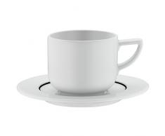 WMF Tee-/ Kaffeetasse mit Untertasse Michalsky Tableware dekoriert Porzellan Made in Germany spülmaschinengeeignet