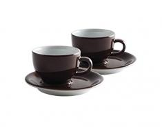 Kahla Tassen, Porzellan, Braun, 4 TLG