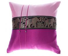 Avarada 40,6 x 40,6 cm (40 x 40 cm) gestreift Elefant dekorativer Überwurf-Kissenbezug für Sofa Couch Stuhl Bett Einsatz nicht enthalten Reißverschluss, Polyester, hellrosa, 16x16