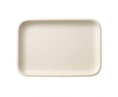 Villeroy & Boch Clever Cooking Rechteckige Servierplatte, 32 x 22 cm, Premium Porzellan, Weiß