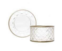 YANKEE CANDLE Langham Lampenschirm und Teller, Glas, transparent, Large