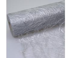 Deko AS GmbH Sizoweb Tischband Silber 30 cm Rolle 25 Meter 64 003-R