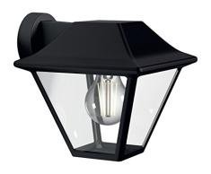 Philips myGarden Wandaussenleuchte Alpenglow, Schwarz, Kunststoff Diffusor, Gartenleuchte