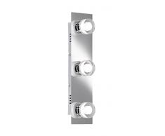 WOFI Deckenleuchte Spa-Line, 3-flammig Serie Lorient Farbe 3 x LED / 4 W, 9 x 7, 5 x 36 cm, 3000 k, 400 lm, Energieeffizenzklasse A+ Badleuchte Schutzart IP23, nickel matt/chrom 7848.03.54.0044