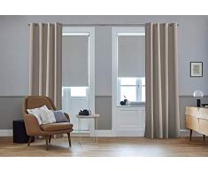 SG Home Ösenvorhang nach Maß Taupe Dim Out, 165L/135W, Insulation verfügbar - Andere Größen verfügbar