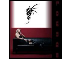 INDIGOS 4052166038140 Wandtattoo w167 Drache, Flügel, Tribal Wandaufkleber 120 x 80 cm, grün