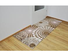 LifeStyle-Mat Designer Fussmatte Haustür – Fussmatten rutschfest und waschbar – Schmutzfangmatte/Fussabstreifer – BRAUN 67x170cm