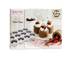 Städter 661073 We Love Baking Backform, Metall, Silber
