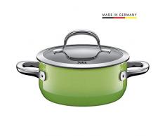 Silit Passion Green Kochtopf 16cm, Glasdeckel, Bratentopf 1,3l, Silargan Funktionskeramik, Topf Induktion, grün