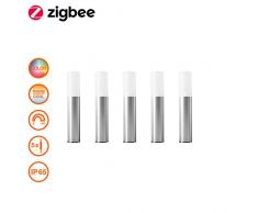 OSRAM Smart+ LED Gartenleuchte Mini, ZigBee, warmweiß bis tageslicht, dimmbar, Schutzklasse IP65, 5 Spots, Direkt kompatibel mit Echo Plus und Echo Show (2. Gen.), Kompatibel mit Philips Hue Bridge