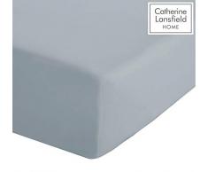 Catherine Lansfield Bügelfreies Spannbettlaken, Perkal-Baumwollpolyester, Einzelbett, Duck Egg, Doppelbett