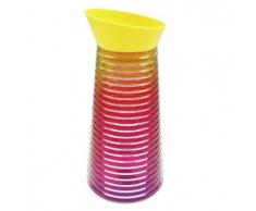 zak! Karaffe Swirl 1l in warmen Regenbogenfarben, Kunststoff, bunt, 45x20x15 cm