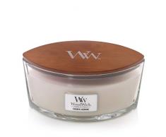 Ellipsenförmige WoodWick Duftkerze mit knisterndem Docht, Smoked Jasmine, bis zu 50 Stunden Brenndauer