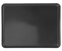 H+H H & H 79094 Pengo Tablett mit Rand, Melamin, Maße: 40 x 30 x 2 cm, schwarz