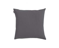 LINUM ANNABELL Kissenhülle, Baumwolle, Granitgrau, 40 x 40 cm
