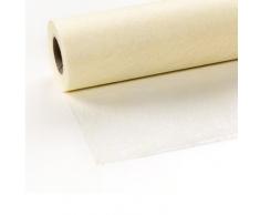 25 m x 30 cm Sizoflor® Vlies Original Tischband Tischläufer Creme für Hochzeit, Taufe.