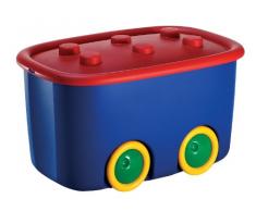 Kis Alto L Aufbewahrungsbox Funny Box 46 Liter in blau-rot, Plastik, 58x38.5x32 cm
