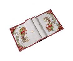 Villeroy & Boch Toys Fantasy Gobelin Läufer Schlitten XL, Läufer mit Schlittenmotiv, Baumwolle, Polyester, rot, bunt, 49 x 143 cm