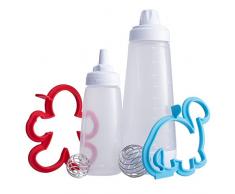 Whiskware Pfannkuchen Set, Teig Mixer für Pancakes, Waffeln, Crêpes inkl. zwei Silikonformen und Mini Teig Mixer mit BlenderBall Schneebesen / BPA frei