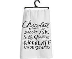 Primitives by Kathy Geschirrtuch Shabby Chic 28 x 28 Chocolate Doesnt Ask