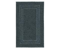 Kleine Wolke Frottiervorl. Lodge Badteppich, 100% Baumwolle, dunkelgrau, 80 x 50 cm