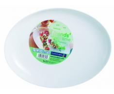 Luminarc BHL Ovale Servierplatte ‘Friends Time’, groß, weiß, 33 cm