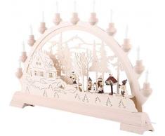 KWO Olbernhau 62020 Schwibbogen Vogelfütterung, 65 x 40 cm