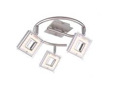 Globo 56138-3 Deckenleuchte Kerstin, Acryl, gebürstetes Chrom