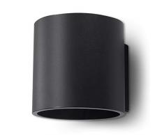 Sollux Lighting ORBIS 1 Wandleuchte, Aluminium, Schwarz