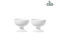 la Porcellana Convivio-Beiner Schalen Geschenk-Box, weiß, 9,5 x 7 cm, 2 Stück