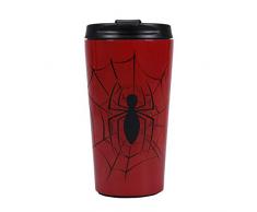 Marvel Travel Mug Spider-Man Spinne schwarz/rot, bedruckt, Fassungsvermögen 300ml, aus Metall.
