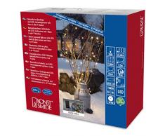 Konstsmide 3730-500 LED Lichterkette / für AuÃen (IP44) / Batteriebetrieben: 4xD 1.5V (exkl.) / mit Lichtsensor, 6h und 9h Timer / 240 bunte Dioden / schwarzes Kabel