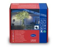 Konstsmide 3632-110 Micro LED Lichterkette / für AuÃen (IP44) / 24V AuÃentrafo / mit 8 Funktionen, Steuergerät und Memoryfunktion / 180 warm weiÃe Dioden / schwarzes Kabel